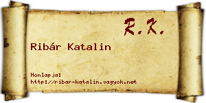 Ribár Katalin névjegykártya