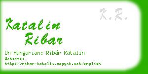 katalin ribar business card