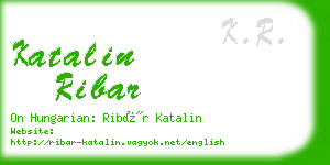 katalin ribar business card